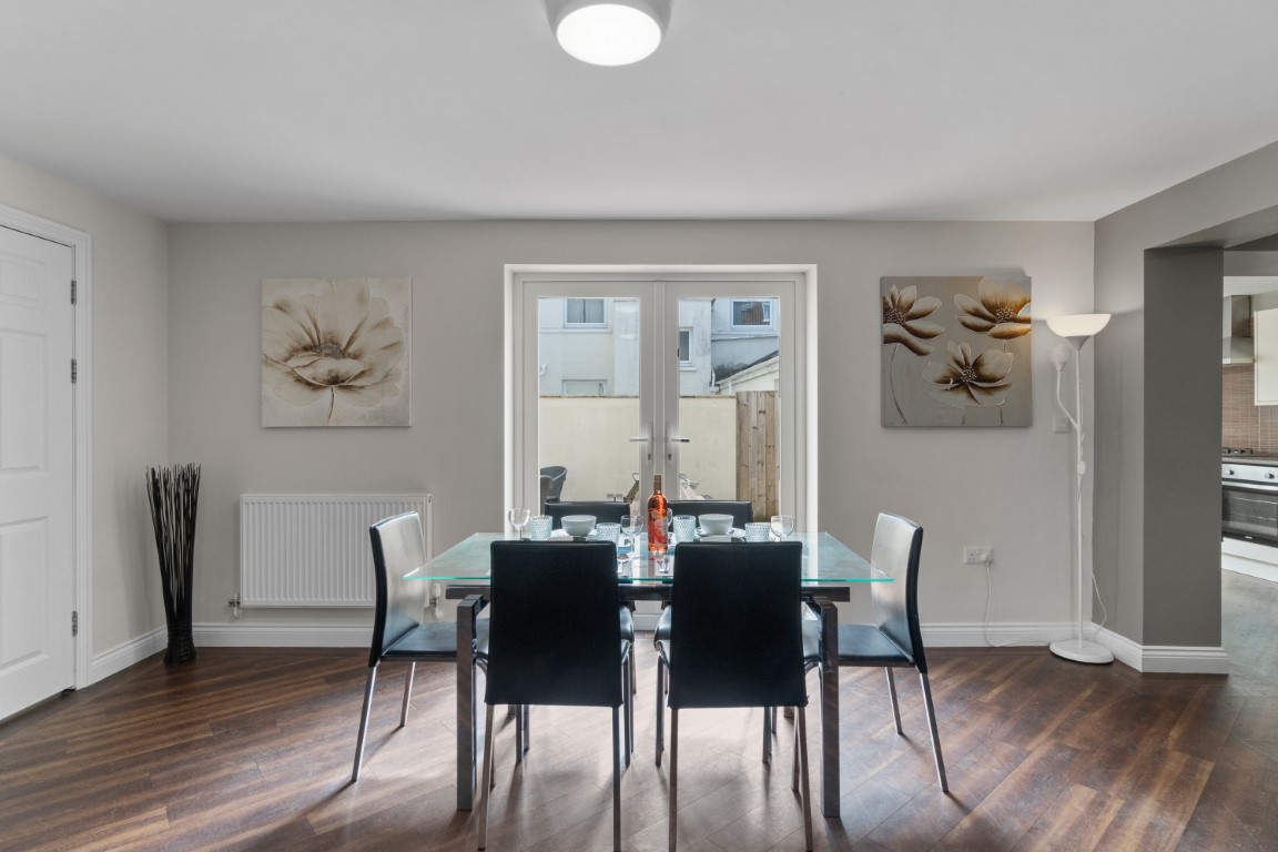 Dining area in our 8 bedroom shared student house on Deptford Place, Plymouth